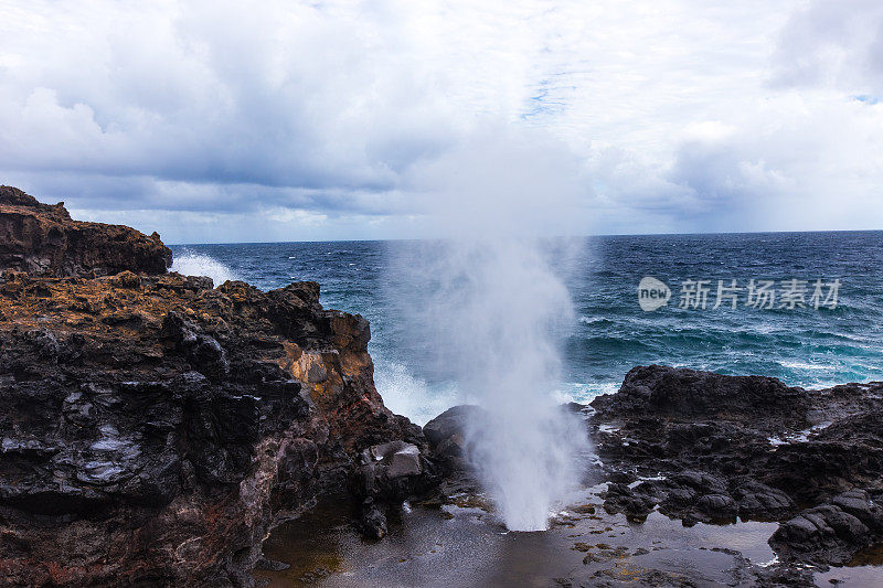 Nakalele Blowhole在夏威夷毛伊岛